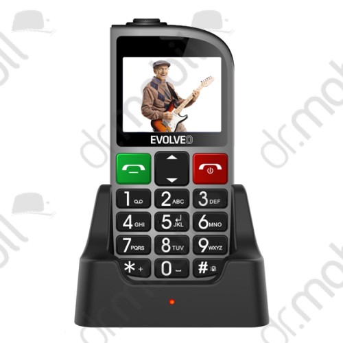 Mobiltelefon Evolveo EP-800 EasyPhone FM (Silver) 2SIM / DUAL SIM két kártya) Nagy gomb és kijelző, vészhívó gomb!
